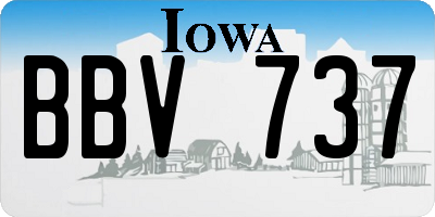 IA license plate BBV737