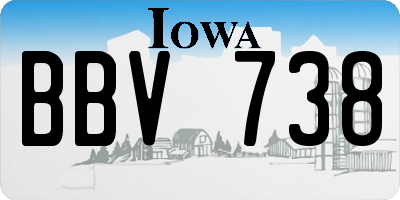 IA license plate BBV738