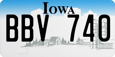 IA license plate BBV740