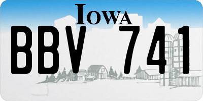 IA license plate BBV741