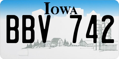 IA license plate BBV742