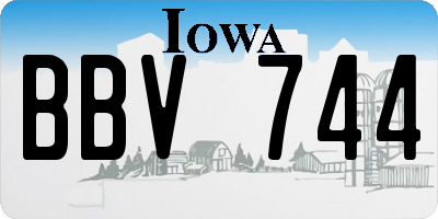 IA license plate BBV744