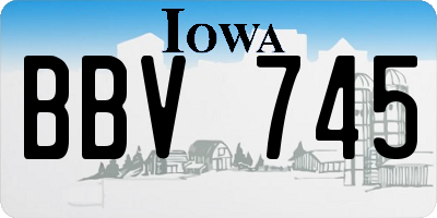 IA license plate BBV745