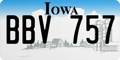 IA license plate BBV757