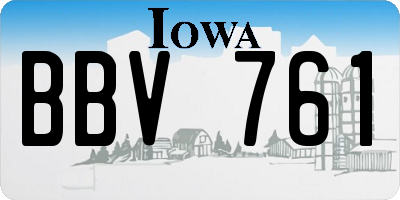 IA license plate BBV761