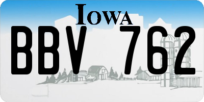 IA license plate BBV762
