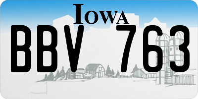 IA license plate BBV763