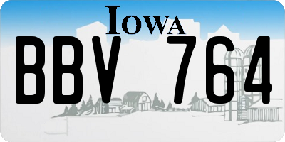 IA license plate BBV764