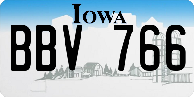 IA license plate BBV766