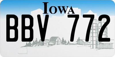 IA license plate BBV772