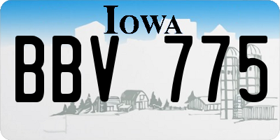 IA license plate BBV775