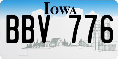 IA license plate BBV776