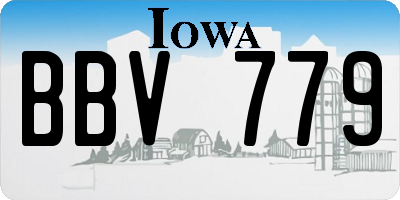IA license plate BBV779