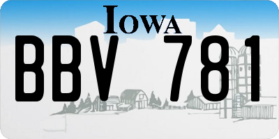 IA license plate BBV781