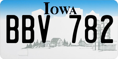 IA license plate BBV782
