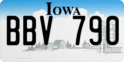IA license plate BBV790