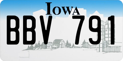 IA license plate BBV791