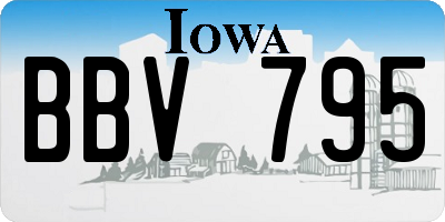 IA license plate BBV795