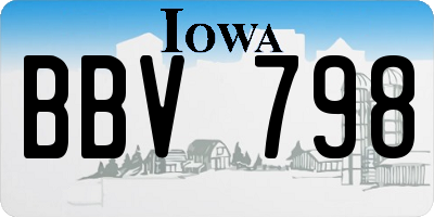 IA license plate BBV798