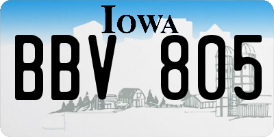 IA license plate BBV805