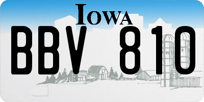 IA license plate BBV810