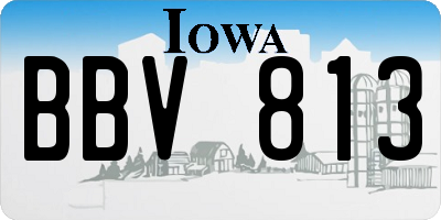 IA license plate BBV813