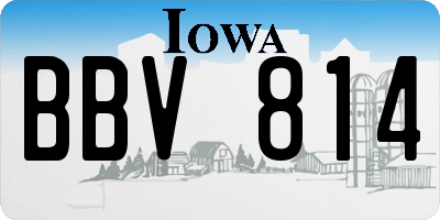 IA license plate BBV814