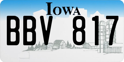 IA license plate BBV817