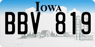 IA license plate BBV819