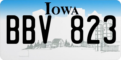 IA license plate BBV823