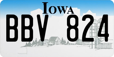 IA license plate BBV824