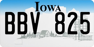IA license plate BBV825