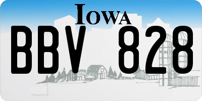 IA license plate BBV828
