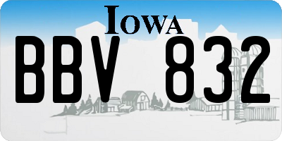 IA license plate BBV832