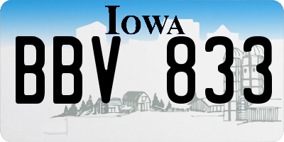IA license plate BBV833