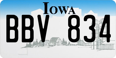 IA license plate BBV834