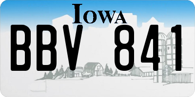 IA license plate BBV841