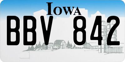 IA license plate BBV842