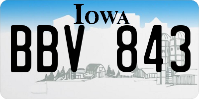 IA license plate BBV843
