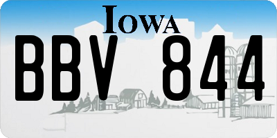 IA license plate BBV844