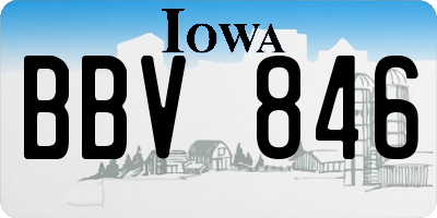 IA license plate BBV846