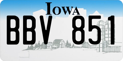 IA license plate BBV851