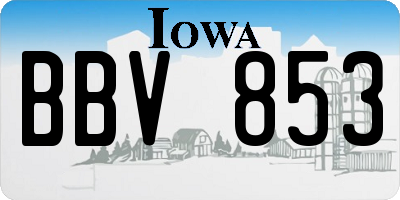 IA license plate BBV853