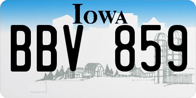IA license plate BBV859