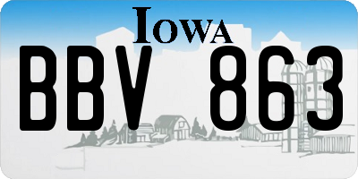 IA license plate BBV863