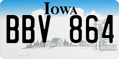 IA license plate BBV864