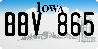 IA license plate BBV865