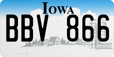 IA license plate BBV866