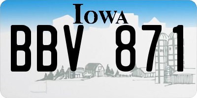 IA license plate BBV871