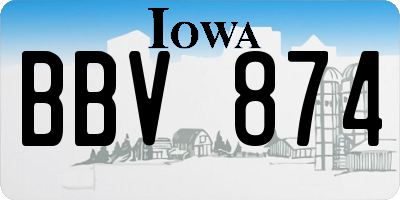 IA license plate BBV874